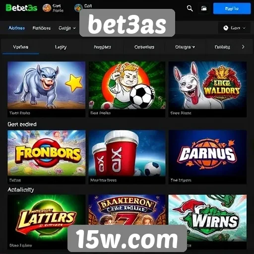 Análise da diversidade de jogos no site bet3as